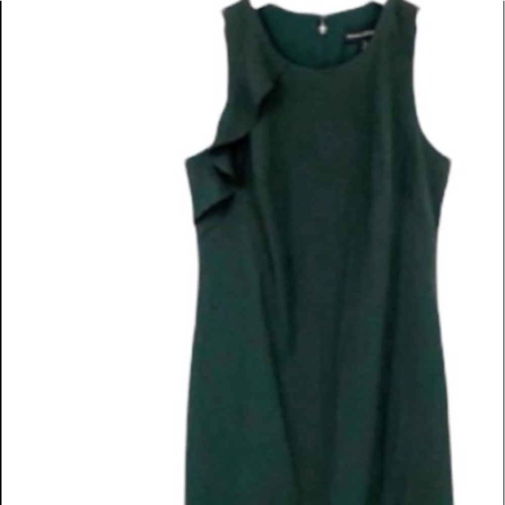 Hunter Green asymmetrical Banana Republic dress